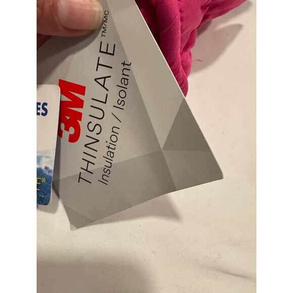 Polar Extreme 3M Thinsulate Insulation Ski Gloves Girls 4-7 Pink White NWT - Picture 5 of 6